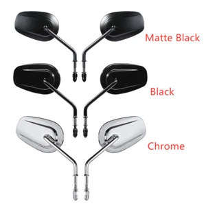 8mm Rearview Side Mirror Fit For Harley Davidson XL1200L XL883 XL883L Sportster - Picture 1 of 15