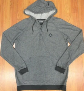 RVCA HOODIE HENLEY SWEATSHIRT DARK GRAY & BLACK Sz MEDIUM, M - Picture 1 of 5
