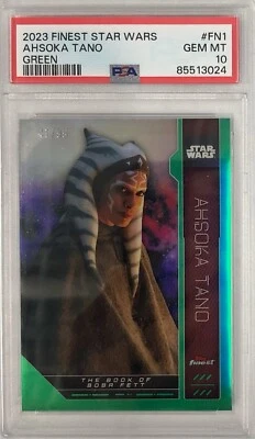 AHSOKA TANO 2023 FINEST STAR WARS GREEN 41/99 PSA 10 - Image 1 of 2