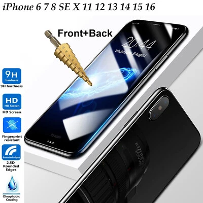 Protector de pantalla de vidrio templado suave para Apple iPhone 7 8 X 11 12 13 14 15 16 17 Foto 1 de 4