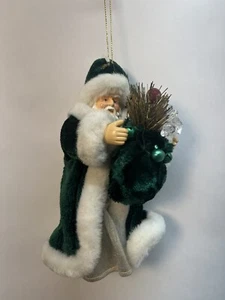 Decorazione natalizia Saint Nick velluto verde 10 in sacco con bacche ecc #1 - Foto 1 di 8