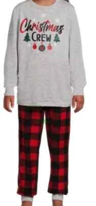 Jolly Jammies Unisex Size XS 4/5  “Christmas Crew” Pajamas - Picture 1 of 1