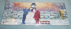 Shriner's Children's Hospital SNOWMAN Children CHRISTMAS 56 pc Puzzle 10 x 3.75" - Picture 1 of 2