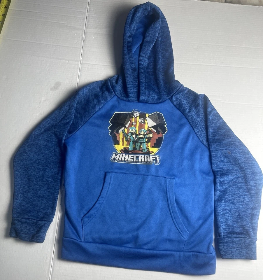 Minecraft Hoodie - Youth S - Blue - Good condition READ - Image 1 of 4