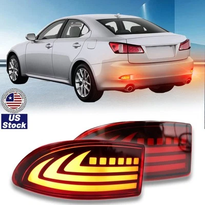 Rear Bumper Reflector Brake Tail Light Turn Signal Red For Lexus IS250 2006-2013 - Image 1 of 4