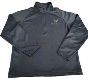 Eddie Bauer Corvette Mens Quarter Zip Pullover Sweatshirt Gray Size Large - Picture 1 of 12