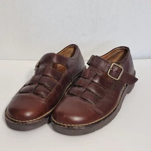 ZAPATOS DE PESCADOR CON CORREA EN T DE CUERO MARRÓN DEPORTIVO NATURAL SUELA MASAJE 7,5 M 736A30 - Imagen 1 de 8