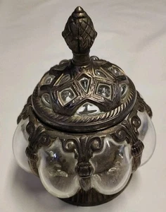Vintage Bubble Glas Deckel Kuppel Käfig Apotheker Glas Melone Kanister - Bild 1 von 7