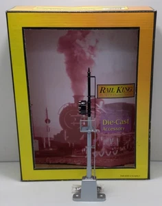 MTH 30-11005 O Gauge Silver & Black Operating Block Signal LN/Box - Picture 1 of 3