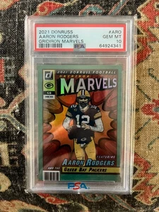 Aaron Rodgers 2021 Donruss Gridiron Marvels PSA 10 gemas como nuevo - Imagen 1 de 1