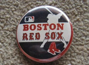 VINTAGE 1980's BOSTON RED SOX ☆RARE☆ 1 1/4" MLB BASEBALL PIN BACK BUTTON - Picture 1 of 1