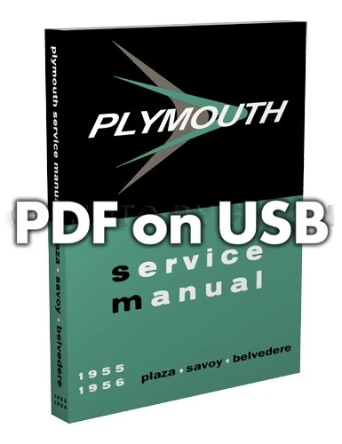 Unidad flash digital Plymouth Shop Manual 1955-1956 PDF en servicio de reparación USB Foto 1 de 4
