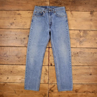 Jeans vintage Levis 505 30 x 30 hechos en EE. UU. 90 lavado a la piedra azul recto denim Foto 1 de 4