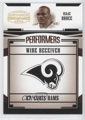 2005 Donruss Gridiron Gear Performers Gold /100 Isaac Bruce #P-23 HOF - Image 1 of 2