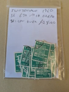 Switzerland 1960 SG#630 Ital-Reding-Haus, Schwyz 150fr Green Cat over £28.00 - Picture 1 of 2