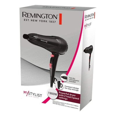 Remington My Stylist 1900W Hair Dryer Black DU2000 - Image 1 of 4