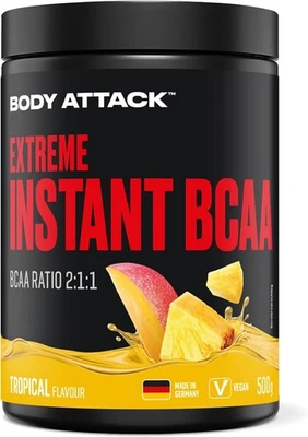 Body Attack Extreme Instant BCAA 500g Muskelaufbau Kraft (49,98€/kg) - Bild 1 von 4