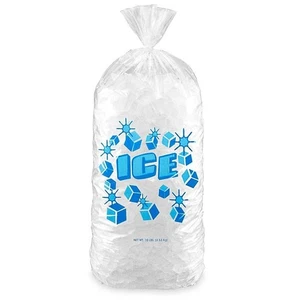 Icebags.10lb Bags with Twist Ties.50 Ice Bags with Twist Tie Enclosure, 10 Lb... - Picture 1 of 1
