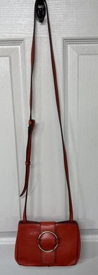 Bolso Bandolera P89-Hobo Elan Color Rio Rojo Naranja Cuero Cartera Foto 1 de 4