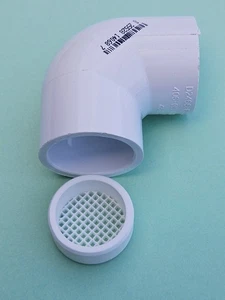 Pantalla de ventilación de PVC 1/2", 0,84" OD, pantalla de malla fina, todo plástico, montaje de 1/2" - Imagen 1 de 8