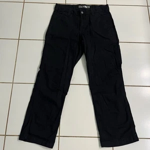 Carhartt Rugged Flex Men’s Black Pants 31x28 Relaxed Fit Cotton Blend Workwear - Picture 1 of 6
