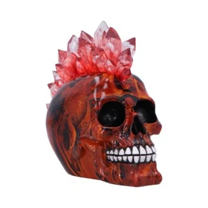 Nemesis Now Infernal Crystal Skull w/ LED Mohawk Goth Punk Gift - Picture 1 of 7