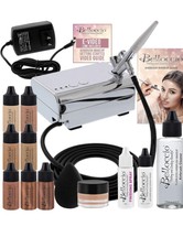 Belloccio AIRBRUSH Medium FOUNDATION MAKEUP SYSTEM Compressor Blush Bronzer Kit