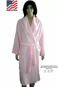 Plus Size Fleece Long Sleeve Robe 2XL Pink - Picture 1 of 3