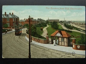 Linc's CLEETHORPES Pier Gardens Entrance from Cliff c1906 Postcard by Valentine - Picture 1 of 2