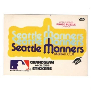 1978 Fleer Team Stickers Logo Puzzle Back Seattle Mariners - Picture 1 of 1