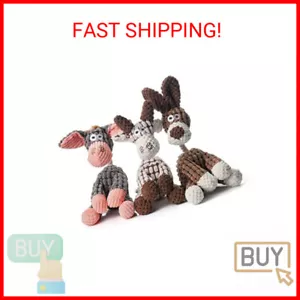 Squeaky Dog Toys to Keep Them Busy - 3-Pack Small Plush Puppy Chew Toys for Teet - Picture 1 of 2