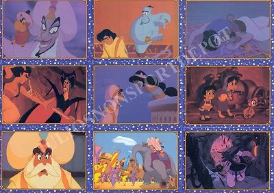 ALADDIN 1993 PANINI BASE CARD, STICKER & ACTIVITY SET OF 100 + 10 + 10 DY DISNEY - Image 1 of 3