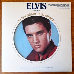 MINT/NM Elvis Presley A Legendary Performer Volume 3 Vinyl LP Rare Blue Labels! - Picture 1 of 6