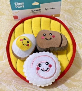 ZippyPaws BURROW RAMEN BOWL Squeaky Plush Noodles Sushi Dog Toy -FREE SHIPPING- - Picture 1 of 14