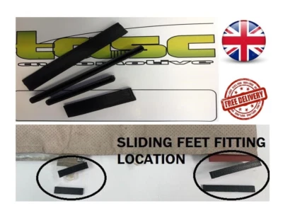 Britax MGB Webasto Folding Fabric Sunroof sliding feet set X4 Slider Blocks  NEW - Image 1 of 4