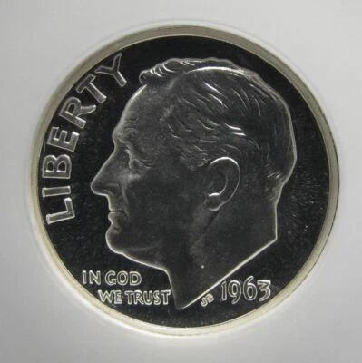 1963 Roosevelt Dime NGC PF68 Cameo Double Die Reverse DDR FS-017 AC306 - Image 1 of 4