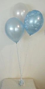 Luftballons zur Taufe Junge - DIY Party Deko Set Cluster für 5 - 15 Tische - Bild 1 von 2