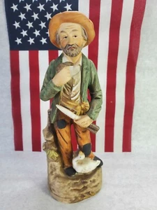 Figura de porcelana Homco hombre con pato #1417 8" de alto - Imagen 1 de 3