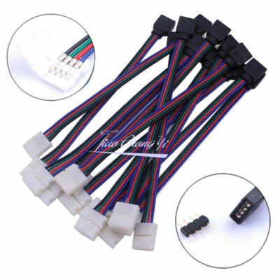 10PCS 4PIN Male/Female Connector Wire Cable For 3528 5050 RGB LED Strip Light - Image 1 of 4