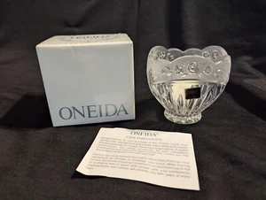 Oneida Kristall ""Südlicher Garten"" 4" Votiv mit Kerze - NEU IM BOX - Bild 1 von 18