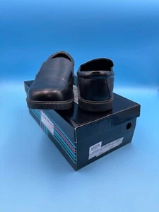 Eddie Marc Kids Official School Wear US 7 Black Solid Faux Leather - Picture 1 of 6