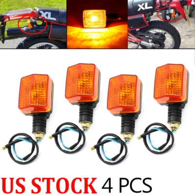 Luz intermitente indicadora de señal de giro trasera 4 piezas para Honda XL600R NX650 CB250 CB750 Foto 1 de 4