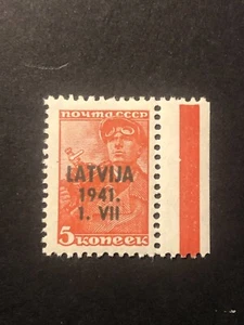 ALEMANIA LETONIA SEGUNDA GUERRA MUNDIAL-OCUPACIÓN ALEMANA 5 Kop.  MNH/s1 #425 - Imagen 1 de 2