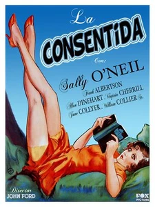 4328.La consentida.Sally O'neil.Sexy girl reading POSTER.decor Home Office art - Picture 1 of 1