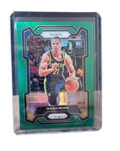 2023-24 Panini Prizm - Green Prizm #154 Isaiah Wong (RC) - Picture 1 of 2
