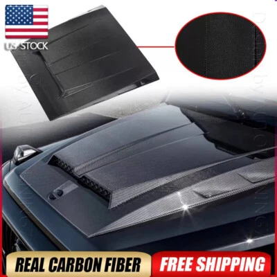 Ventilación de tapa de capó de motor de fibra de carbono real para Benz W463 G63 G500 G550 04-18 Foto 1 de 4