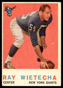 1959 Topps #99 Ray Wietecha New York Giants VG-VGEX