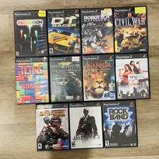 PlayStation 2 Game Bundle 11 Game Lot Hitman 2 Tetris Socom Narnia Robotech