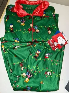 Nwt Boys Girls Green Size 4/5 Peanuts Christmas Pajamas - Picture 1 of 3