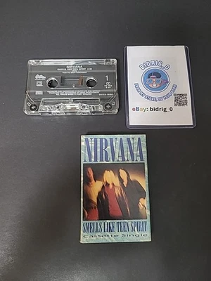 Nirvana Smells Like Teen Spirit Cassette Tape Single 1991 Cassingle 90s Grunge - Image 1 of 2